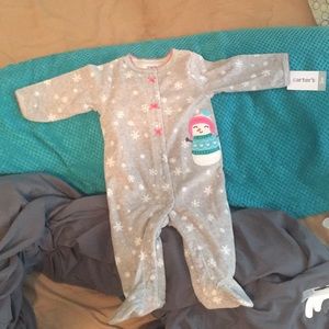 Carter’s fleece sleeper with snowman